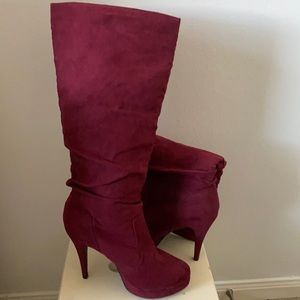 Burgundy Stiletto Boot